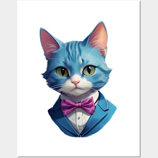 Fancy Cat with Bowtie no.8 Posters and Art